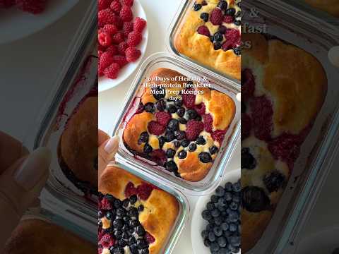 Breakfast Meal Prep: Pancake Bowls😍about 30g protein💪🏻 #mealprep #highprotein #easyrecipes